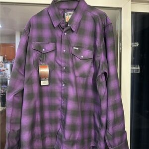 DIXXON Purple Flannel with Skull Design